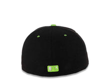 Load image into Gallery viewer, Miami Marlins New Era MLB 59FIFTY 5950 Fitted Cap Hat Black Crown Lime Green Visor Lime Green/Gray Cooperstown Retro Logo
