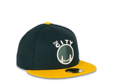 Load image into Gallery viewer, San Francisco Warriors New Era 59FIFTY 5950 Fitted Cap Hat Dark Green Crown Yelllow Visor Green/White "The City" Logo