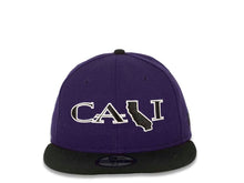 Load image into Gallery viewer, CALI CALIfornia New Era 59FIFTY 5950 Fitted Cap Hat Purple Crown Black Visor Black/White CALI Script Logo with Map