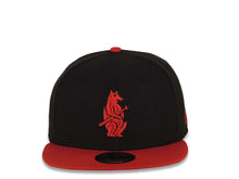 Load image into Gallery viewer, Chicago Cubs New Era MLB 59FIFTY 5950 Fitted Cap Hat Black Crown Red Visor Red/Black Cooperstown Logo