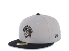 Load image into Gallery viewer, Pittsburgh Pirates New Era MLB 59FIFTY 5950 Fitted Cap Hat Gray Crown Black Visor Black/Gray Logo