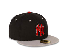 Load image into Gallery viewer, New York Yankees New Era MLB 59FIFTY 5950 Fitted Cap Hat Black Crown Gray Visor Red/Gray Logo