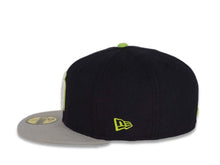 Load image into Gallery viewer, San Diego Padres New Era MLB 59FIFTY 5950 Fitted Cap Hat Navy Crown Gray Visor White/Lime Green Logo