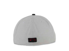 Load image into Gallery viewer, CALI CALIfornia New Era 59FIFTY 5950 Fitted Cap Hat Gray Crown Black Visor Black/Red CALI Script Logo with Map