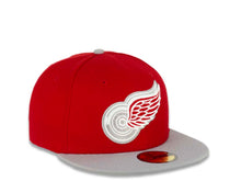 Load image into Gallery viewer, Detroit Red Wings New Era NHL 59FIFTY 5950 Fitted Cap Hat Red Crown Gray Visor Red/Gray Logo