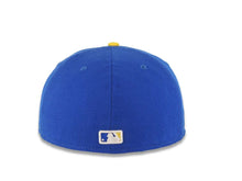 Load image into Gallery viewer, Milwaukee Brewers New Era MLB 59FIFTY 5950 Fitted Cap Hat Royal Blue Crown Yellow Visor Navy/Yellow Logo