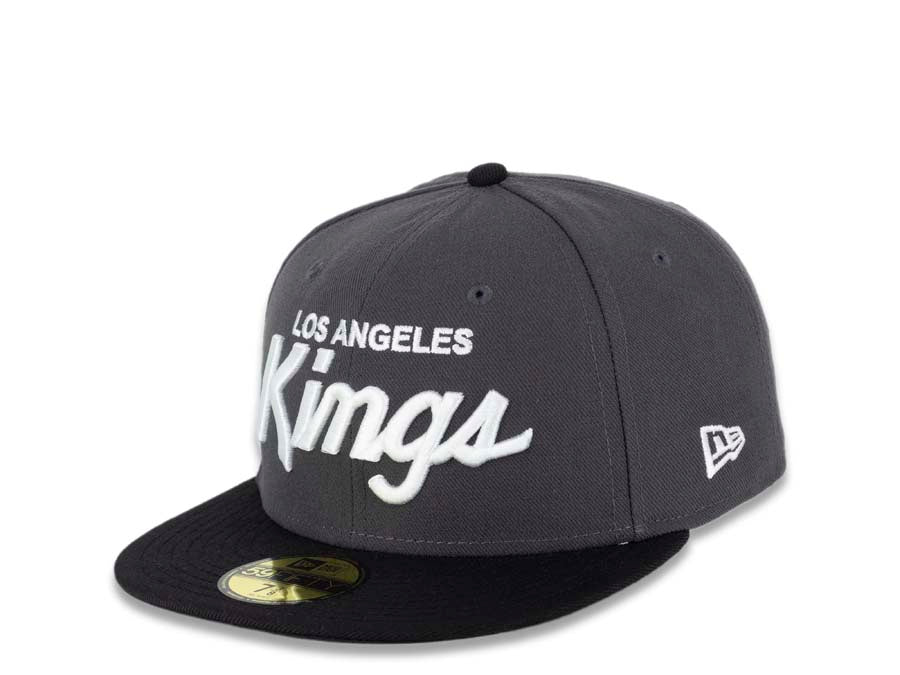 New Era Los Angeles Kings Hockey Snapback Hat Cap in Gray/Black w/ Silver  Logo