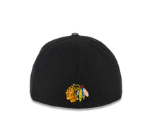 Load image into Gallery viewer, Chicago Blackhawks New Era NHL 59FIFTY 5950 Fitted Cap Hat Black Crown Camo Visor Team Color Logo