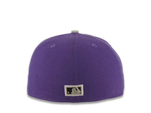Load image into Gallery viewer, Montreal Expos New Era MLB 59FIFTY 5950 Fitted Cap Hat Purple Crown Gray Visor Black/Purple/Gray Logo