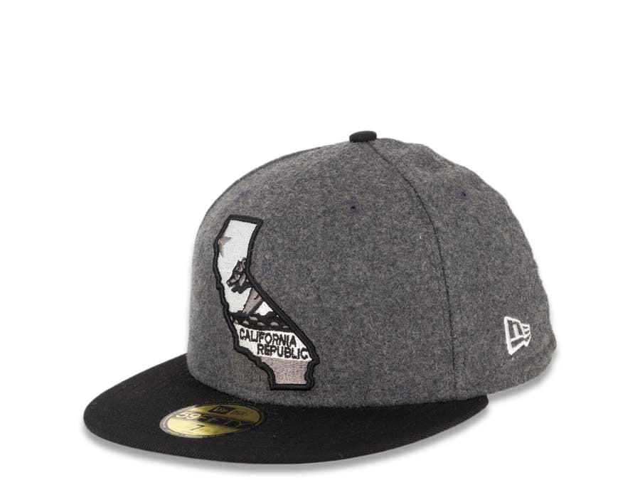 CALI CALIfornia New Era 59FIFTY 5950 Fitted Cap Hat Dark Gray