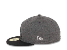 Load image into Gallery viewer, CALI CALIfornia New Era 59FIFTY 5950 Fitted Cap Hat Dark Gray Melton Crown Black Visor Black/White California Flag Inside California State Map Logo