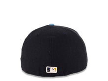 Load image into Gallery viewer, San Diego Padres New Era MLB 59FIFTY 5950 Fitted Cap Hat Melton Dark Navy Crown Sky Blue Visor Yellow/White Logo