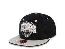 Load image into Gallery viewer, Los Angeles Kings Mitchell & Ness NHL Fitted Cap Hat Black Crown Gray Visor Team Color “Arch” Logo