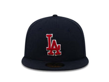 Load image into Gallery viewer, Los Angeles Dodgers New Era MLB 59FIFTY 5950 Fitted Cap Hat Navy Crown Red/White Logo