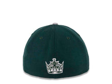 Load image into Gallery viewer, Los Angeles Kings New Era NHL 59FIFTY 5950 Fitted Cap Hat Dark Green Crown Gray Visor White “Text” Logo