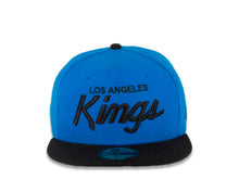 Load image into Gallery viewer, Los Angeles Kings New Era NHL 59FIFTY 5950 Fitted Cap Hat Cardinal Blue Crown Black Visor Black “Text” Logo