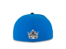 Load image into Gallery viewer, Los Angeles Kings New Era NHL 59FIFTY 5950 Fitted Cap Hat Cardinal Blue Crown Black Visor Black “Text” Logo