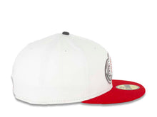 Load image into Gallery viewer, Detroit Red Wings New Era NHL 59FIFTY 5950 Fitted Cap Hat White Crown Red Visor Gray/Red/Black Logo