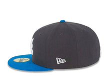 Load image into Gallery viewer, Atlanta Braves New Era MLB 59FIFTY 5950 Fitted Cap Hat Dark Gray Crown Blue Visor White Logo