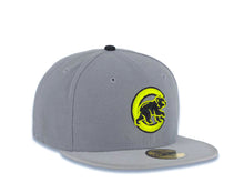 Load image into Gallery viewer, Chicago Cubs New Era MLB 59FIFTY 5950 Fitted Cap Hat Gray Crown Gray Visor Neon Green/Black Logo