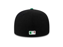 Load image into Gallery viewer, Los Angeles Dodgers New Era MLB 59FIFTY 5950 Fitted Cap Hat Black Crown Red Visor Green/White/Red Logo