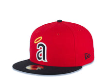 Load image into Gallery viewer, Los Angeles Anaheim Angels New Era MLB 59FIFTY 5950 Fitted Cap Hat Red Crown Black Visor Black/White/Yellow Halo Logo