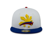 Load image into Gallery viewer, Philippines New Era 59FIFTY 5950 Fitted Cap Hat White Crown Royal Blue Visor Flag Color Logo