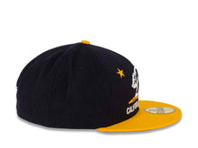 Load image into Gallery viewer, California Republic New Era 59FIFTY 5950 Fitted Cap Hat Dark Navy Crown Yellow Visor Dark Navy/White/Yellow Logo