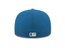 Load image into Gallery viewer, Cleveland Indians New Era MLB 59FIFTY 5950 Fitted Cap Hat Blue Crown Gray Visor Chief Wahoo Logo