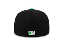 Load image into Gallery viewer, Blue Jays New Era 59FIFTY 5950 Fitted Cap Hat Black Crown Green Visor Retro Logo