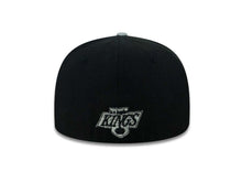 Load image into Gallery viewer, Los Angeles Kings New Era NHL 59FIFTY 5950 Fitted Cap Hat Black Crown Gray Visor Retro Word