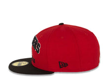 Load image into Gallery viewer, Los Angeles Dodgers New Era MLB 59FIFTY 5950 Fitted Cap Hat Red Crown Black Visor Black/White Text Logo (PayDirt)