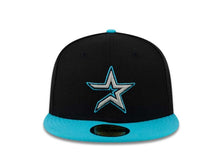 Load image into Gallery viewer, Houston Astros New Era MLB 59FIFTY 5950 Fitted Cap Hat Black Crown Blue Visor Gray/Blue Logo