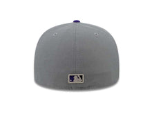 Load image into Gallery viewer, Toronto Blue Jays New Era 59FIFTY 5950 Fitted Cap Hat Dark Gray Crown Purple Visor Retro Logo