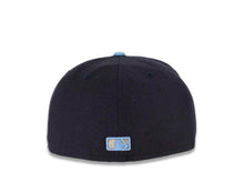 Load image into Gallery viewer, San Diego Padres New Era MLB 59FIFTY 5950 Fitted Cap Hat Navy Crown Sky Blue Visor Gray/Sky Blue “Text” Logo