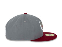 Load image into Gallery viewer, West Coast New Era 59FIFTY 5950 Fitted Cap Hat Storm Gray Crown Cardinal Red Visor Cardinal/Gray Logo Text Inside US Map