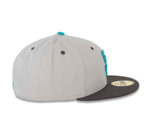 Load image into Gallery viewer, San Diego Padres New Era MLB 59FIFTY 5950 Fitted Cap Hat Gray Crown Dark Gray Visor Teal/Dark Gray Logo