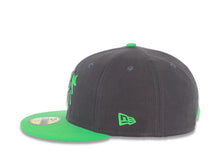 Load image into Gallery viewer, Atlanta Braves New Era MLB 59FIFTY 5950 Fitted Cap Hat Dark Gray Crown Green Visor Gray/Green Logo (Overdue)