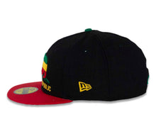 Load image into Gallery viewer, California Republic New Era 59FIFTY 5950 Fitted Cap Hat Black Crown Red Visor Green/Yellow/Red Logo