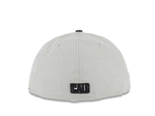 Load image into Gallery viewer, California Republic New Era 59FIFTY 5950 Fitted Cap Hat Gray Crown Black Visor Dark Gray/Black/White Bear Logo