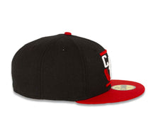 Load image into Gallery viewer, CALI CALIfornia New Era 59FIFTY 5950 Fitted Cap Hat Black Crown Red Visor White/Red CALI LIFE Block Logo