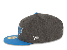 Load image into Gallery viewer, CALI CALIfornia New Era 59FIFTY 5950 Fitted Cap Hat Dark Gray Melton Crown Blue Visor Blue/White CALI Script Logo with Map