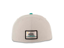 Load image into Gallery viewer, California Republic New Era 59FIFTY 5950 Fitted Cap Hat Gray Crown Teal Visor Black/Dark Gray/Teal Bear Logo