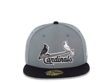 Load image into Gallery viewer, St. Luis Cardinals New Era 59FIFTY 5950 Fitted Cap Hat Dark Gray Crown Black Visor Black/White Logo