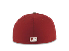 Load image into Gallery viewer, Los Angeles Dodgers New Era MLB 59FIFTY 5950 Fitted Cap Hat Cardinal Crown Gray Visor Gray/White Logo