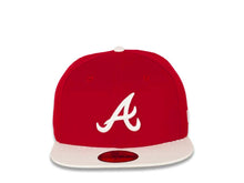 Load image into Gallery viewer, Atlanta Braves New Era MLB 59FIFTY 5950 Fitted Cap Hat Red Crown White Visor White Logo