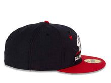 Load image into Gallery viewer, California Republic New Era 59FIFTY 5950 Fitted Cap Hat Navy Crown Red Visor White/Red/Navy Logo Cali Bear
