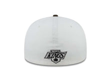 Load image into Gallery viewer, Los Angeles Kings New Era NHL 59FIFTY 5950 Fitted Cap Hat White Crown Brown Visor Brown Scirpt Logo