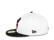 Load image into Gallery viewer, Cleveland Indians New Era MLB 59FIFTY 5950 Fitted Cap Hat White Crown Black Visor Red/WhiteBlack Chief Wahoo Logo