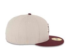 Load image into Gallery viewer, Cleveland Indians New Era MLB 59FIFTY 5950 Fitted Cap Hat Gray Crown Maroon Visor Gray/Maroon/White Chief Wahoo Logo